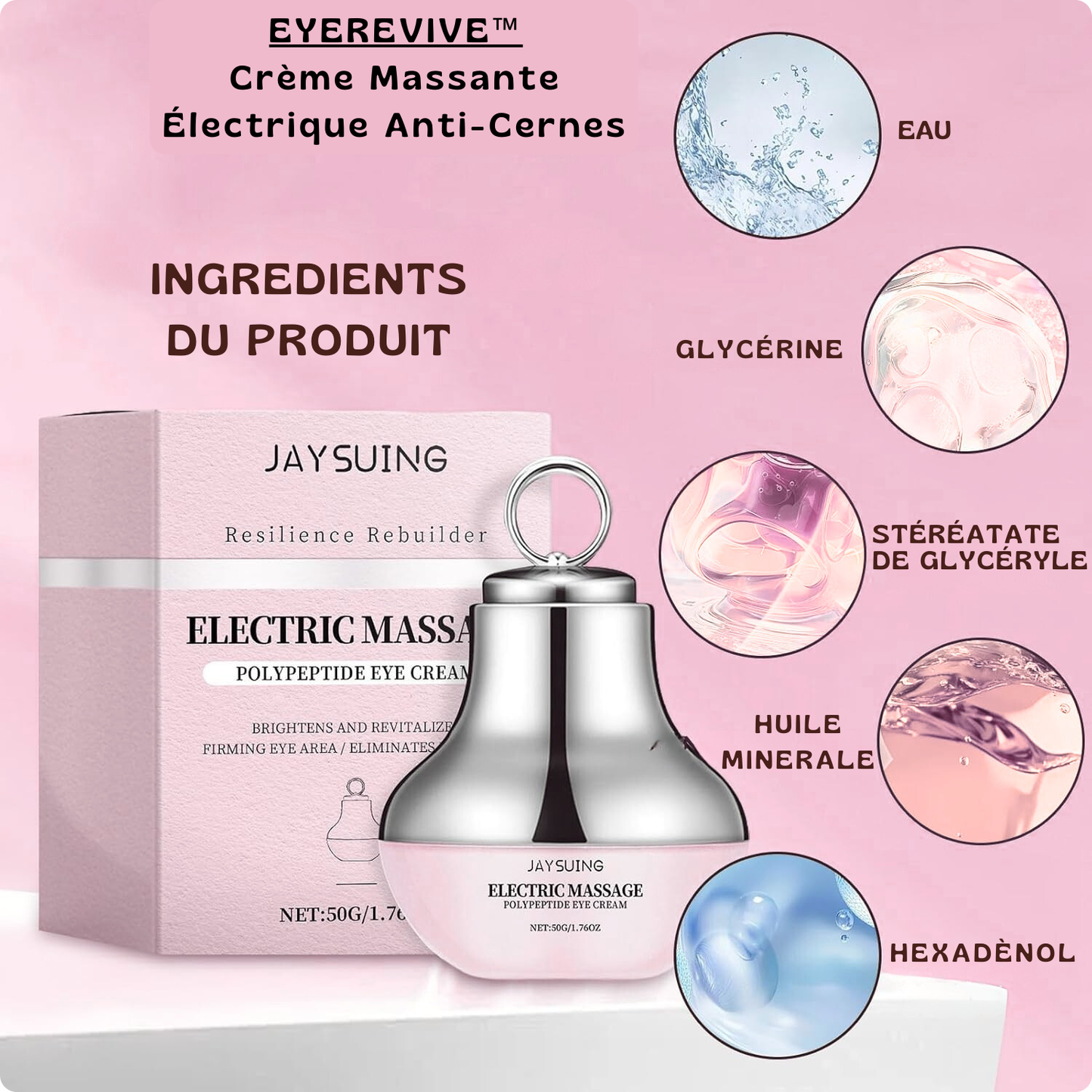 EYEREVIVE™ – Crème Massante Électrique Anti-Cernes