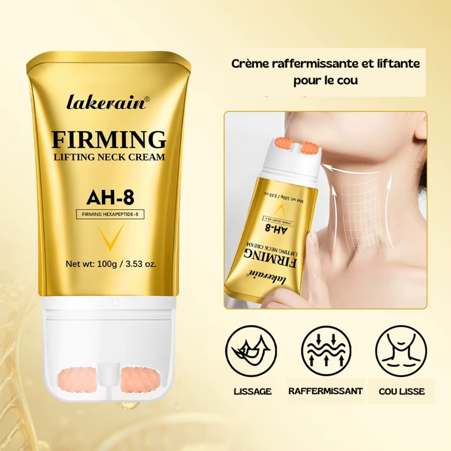 NECKLIFT™ – Crème Raffermissante Cou, Décolleté & Maxillaires